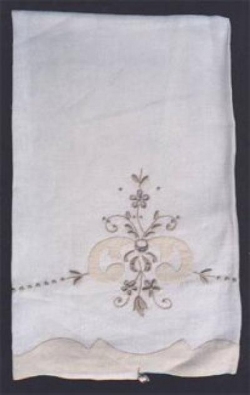 Ecru Applique and Embroidery